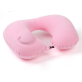 U-shaped inflatable travel pillow